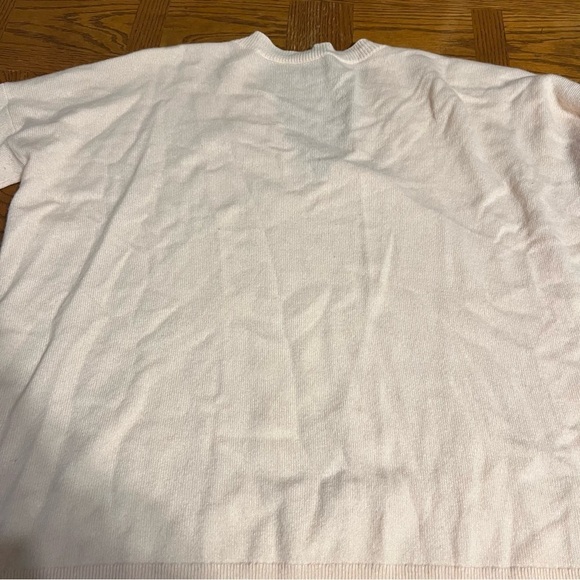 J. Crew V-Neck Boyfriend Sweater Cashmere in Light Pink Sz M Relaxed Fit - Picture 10 of 12